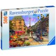 Puzzle 500 pièces Promenade à Paris-1