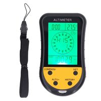 Altimètre Numérique 8 En 1 LCD Rétroéclairé - Altitude, Boussole, Météo, Horloge, Température - Compact Et Portable