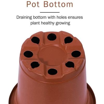 Lot De 100 Pots De Fleurs En Plastique 90 Mm Pour Semences Et Plantes - Marron