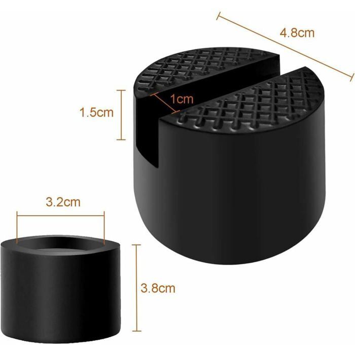 Caoutchouc Haute Densité Bloc Support Caoutchouc Pour Cric - 12.5