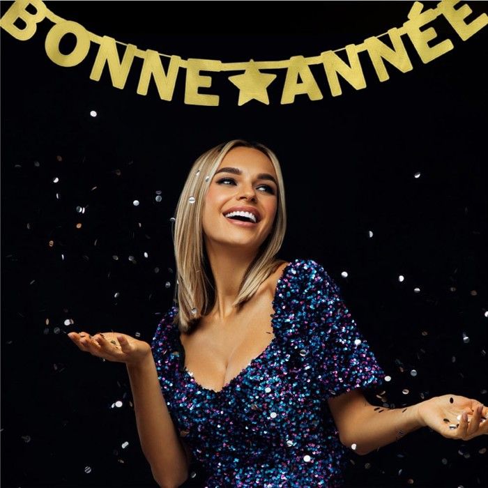 Guirlande Ballons "Bonne Année" - Décorations Festives Pour Fêtes, Soirées, Célébrations Du Nouvel An