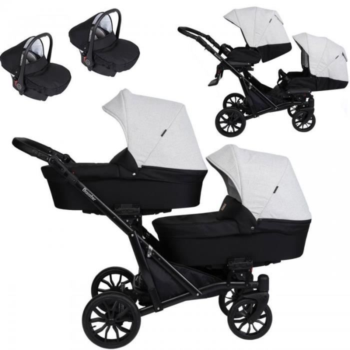 Poussette pour jumeaux clearance avec siege auto