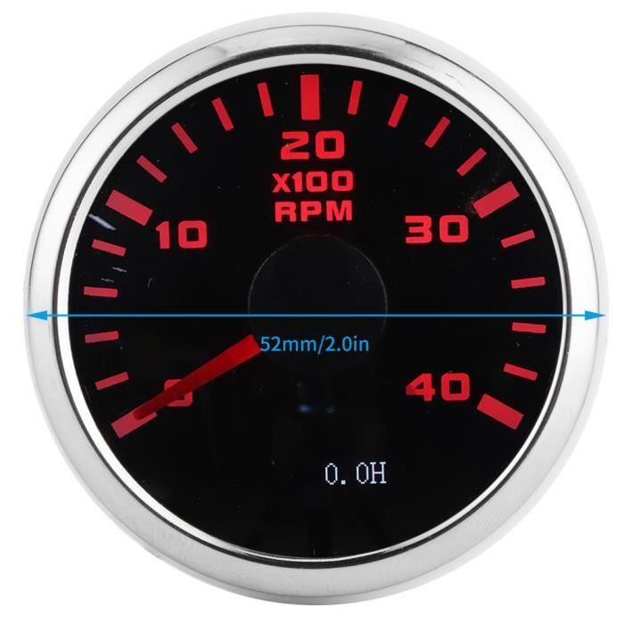 Tbest jauge de tachymètre 3.75in 12V voiture tachymètre 0-8000 tr / min  pointeur Tacho jauge mètre avec lumière de changement de - Cdiscount Auto