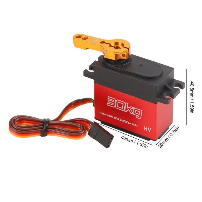 KVSERT 2 Bras De Servo En Métal 25T – Double Direction Pour Futaba, 1/10 Et 1/8, Noir, Facile à Installer