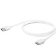 Chargeur pour Samsung Galaxy Note 3 / Samsung Galaxy S5 Cable USB Data Synchro Blanc 1m-2