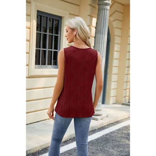 Debardeur Jaune Femme Suncife Débardeur D'été Sans Manches à Col