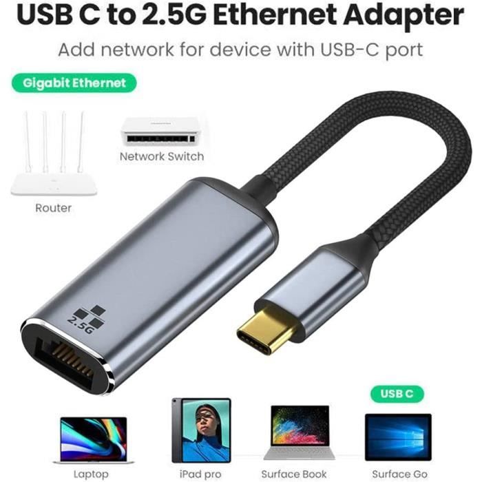Adaptateur USB-C vers Ethernet 2,5 Go