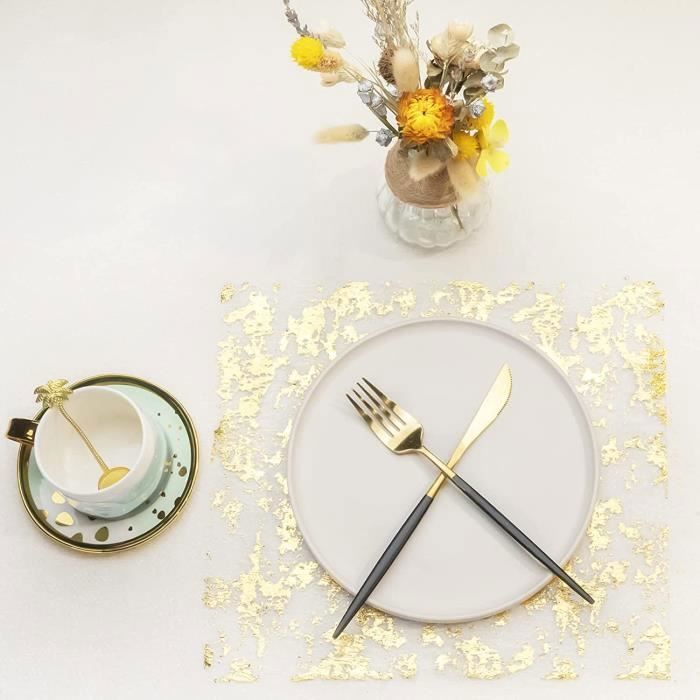 Chemin De Table Filet Avec Feuille D'or 28cmx15m, Décoration Pour