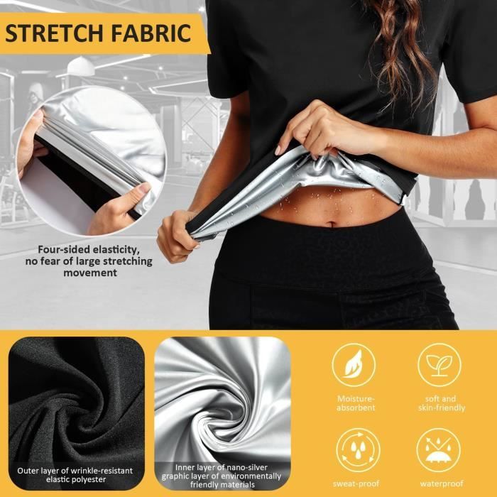 Vetements de Sudation Femme Haut de Sudation Vetement Neoprene