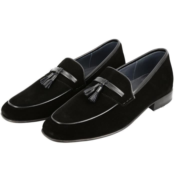 Chaussure Homme Richelieu en cuir Daim Noir 730 Belym Doublure