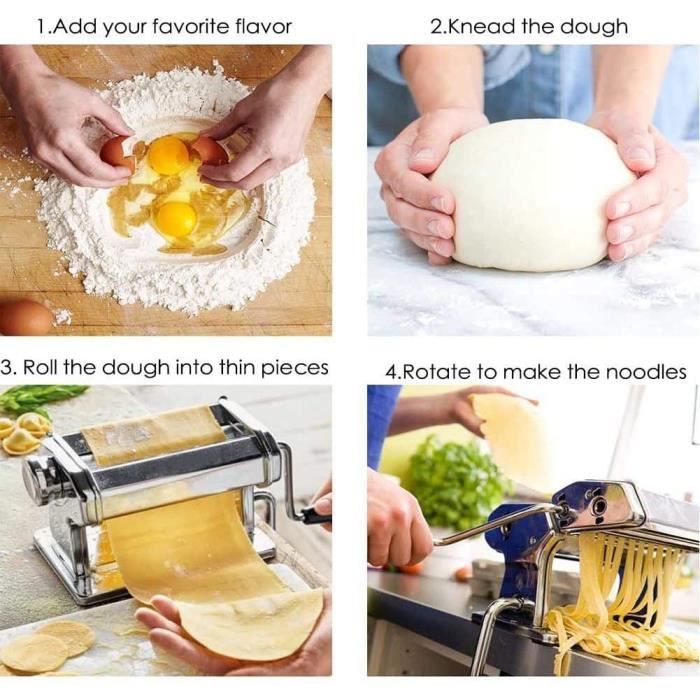 Kit Fabrication Pâtes 9 Pièces - Séchoir, Rouleaux, Planche Gnocchi, Tampons Ravioli Et Accessoires