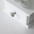   Coiffeuse Meuble Table de Maquillage | avecMiroir Ovale et Lampe à LED + Tabouret | 3 tiroirs | Blanc-3