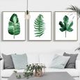 Affiche de plantes tropicales de Style scandinave, feuilles vertes, tableau décoratif mural, peintur 30x40cm (No frame) -XUNI34435-3