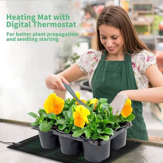 Tapis chauffant premium avec thermostat parfait pour le semis et