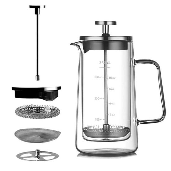 2 Verres Espresso La Cafetière - Double Paroi, 100ml, Empilables, Lavables Lave-vaisselle