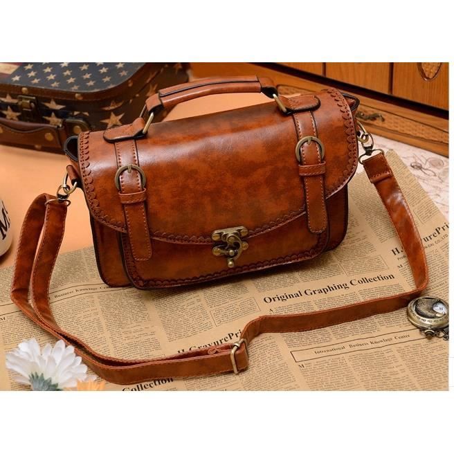Sac top cartable vintage