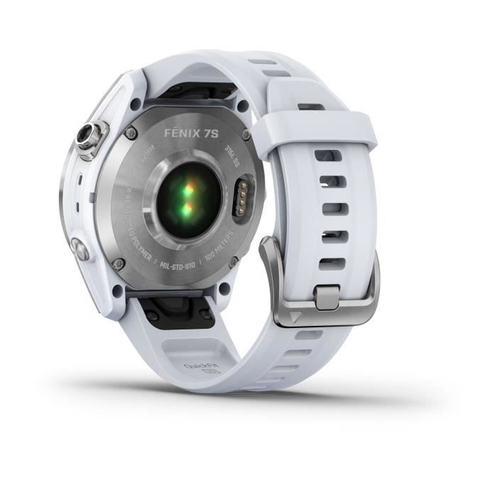 Montre GPS connect e GARMIN F nix 7S Argent avec bracelet