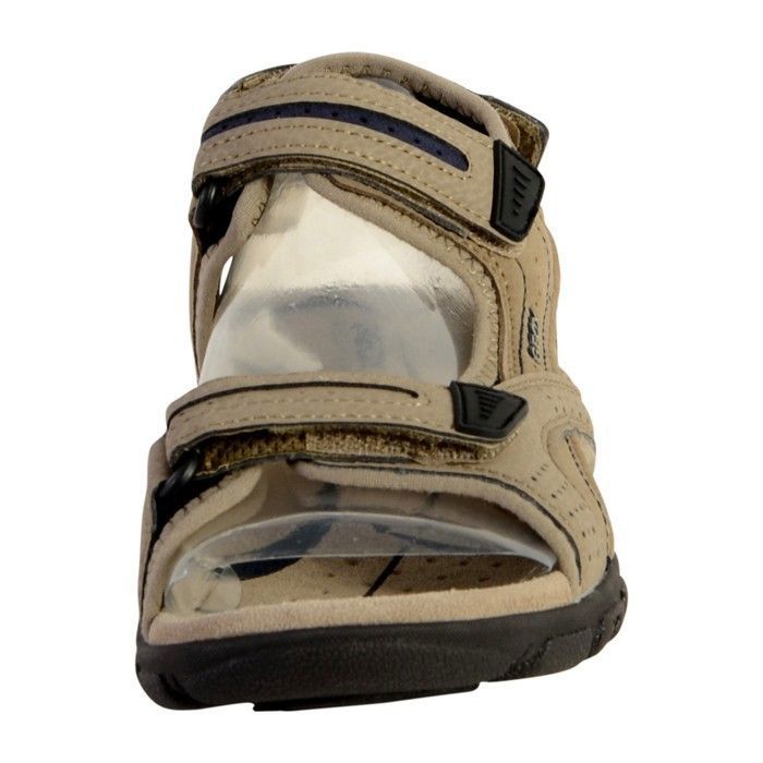 Sandales Homme GEOX Strada Marron Sable et Bleu Fermeture Scratch Respirabilite Garantie Beige Cdiscount Chaussures