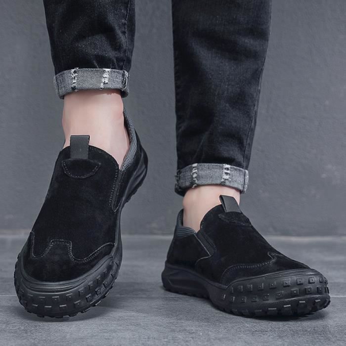 Mocassin homme daim new arrivals noir