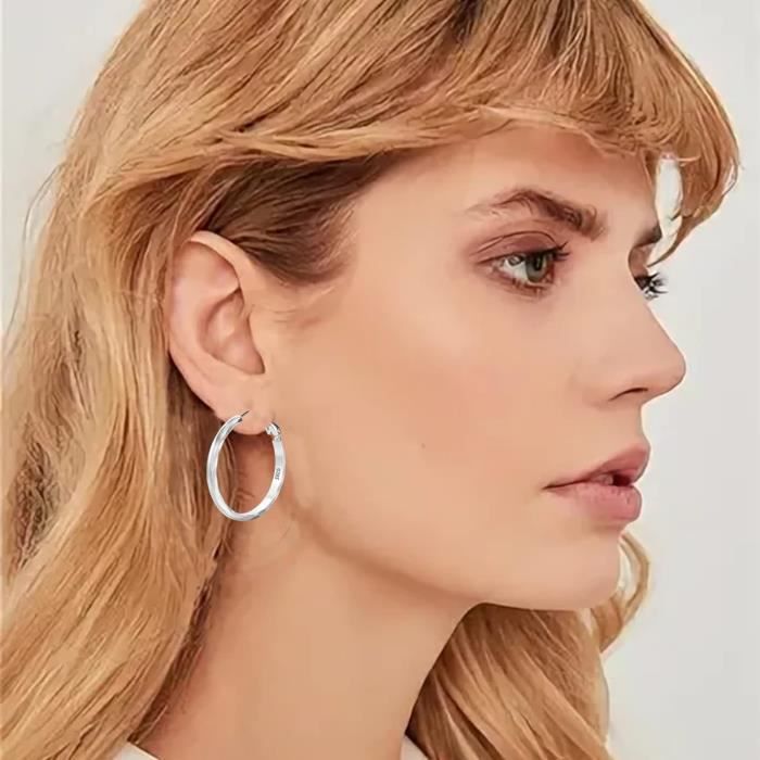 Boucles D'oreilles Créoles Chriscoco - Lot De 3 Paires Plaqué Or 14K Hypoallergénique