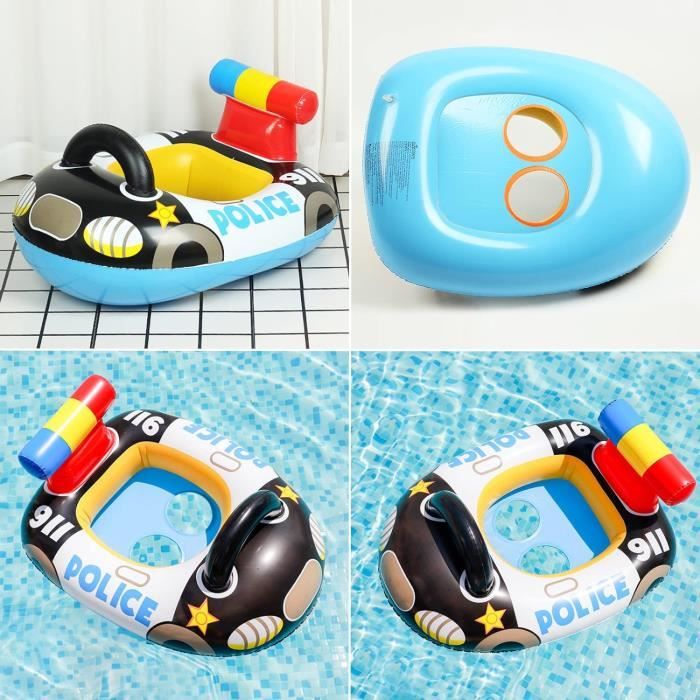 Anneau De Natation Enfant Avec Auvent Et Siège – Protection Solaire, PVC épais, Cloche Rigolote, Pour 3 à 36 Mois – Cadeau été