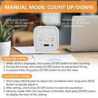 Minuteur Numérique Rechargeable à Bascule – Pomodoro, Cuisine, Sport, 3 Alarmes, USB-C - 3