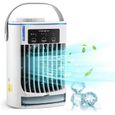 Ventilateur de climatisation portable, mini refroidisseur d'air,trois vitesses de vent, deux modes,grand réservoir d'eau de 500 .