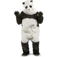 Déguisement panda adulte - Noir - Combinaison, masque, gants et chaussons en fausse fourrure douce-0