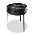 Barbecue au charbon de bois sur pieds avec grille en acier - Diamètre 50 x Hauteur 73 cm-JUANIO-0