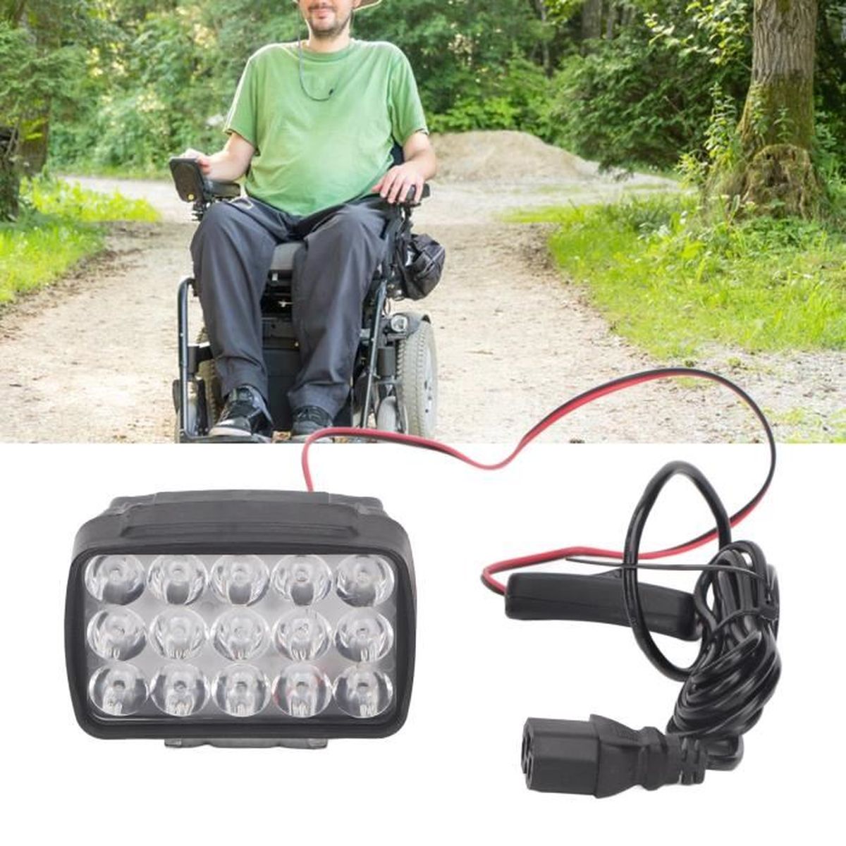 Phare LED Rectangulaire 90W Pour Moto/voiture - 12-24V, IP67, 6000K, Fonctions Multiples, Compatible H4
