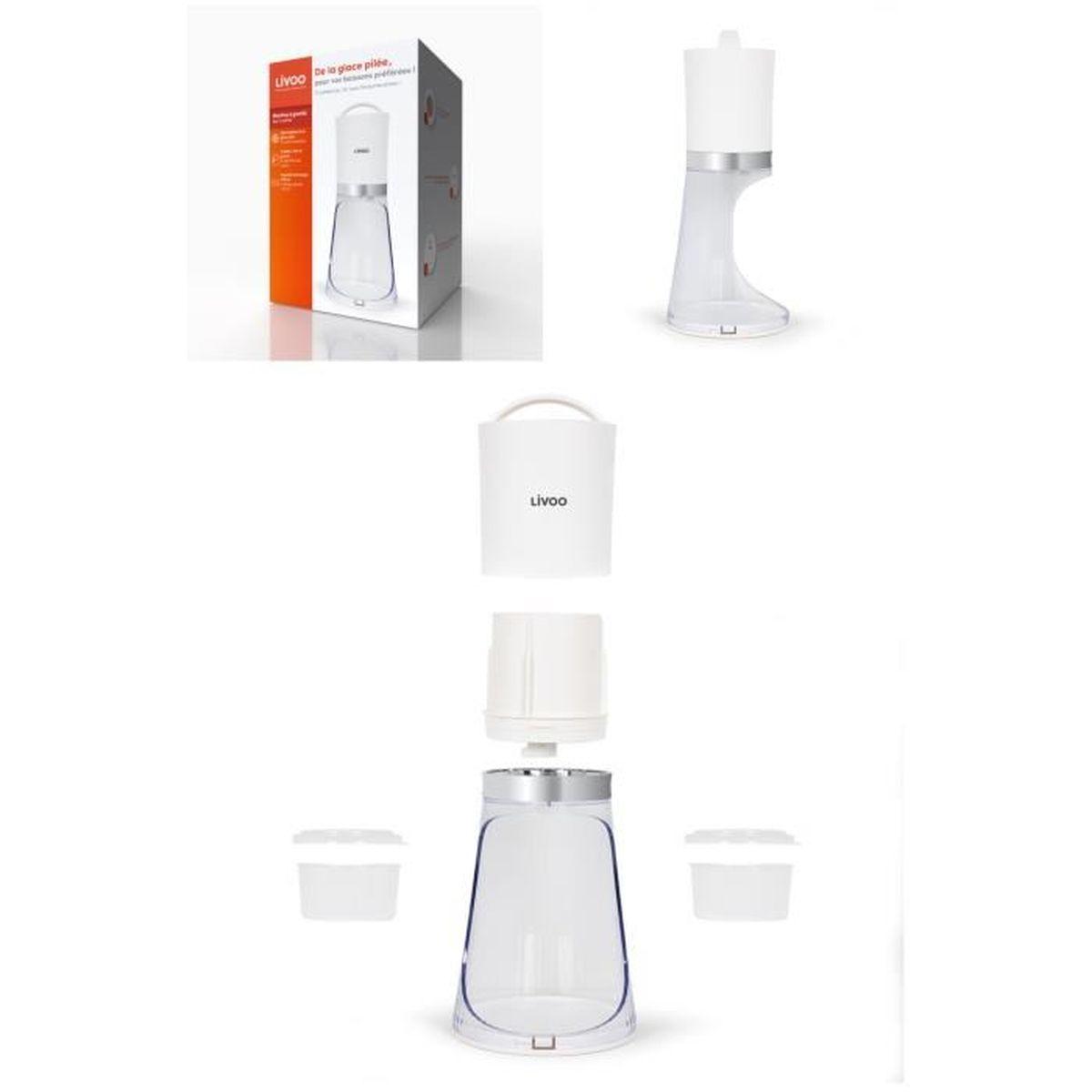 Poignée De Rechange Ergonomique Pour Machine à Glace / Sorbetière - Plastique Noir