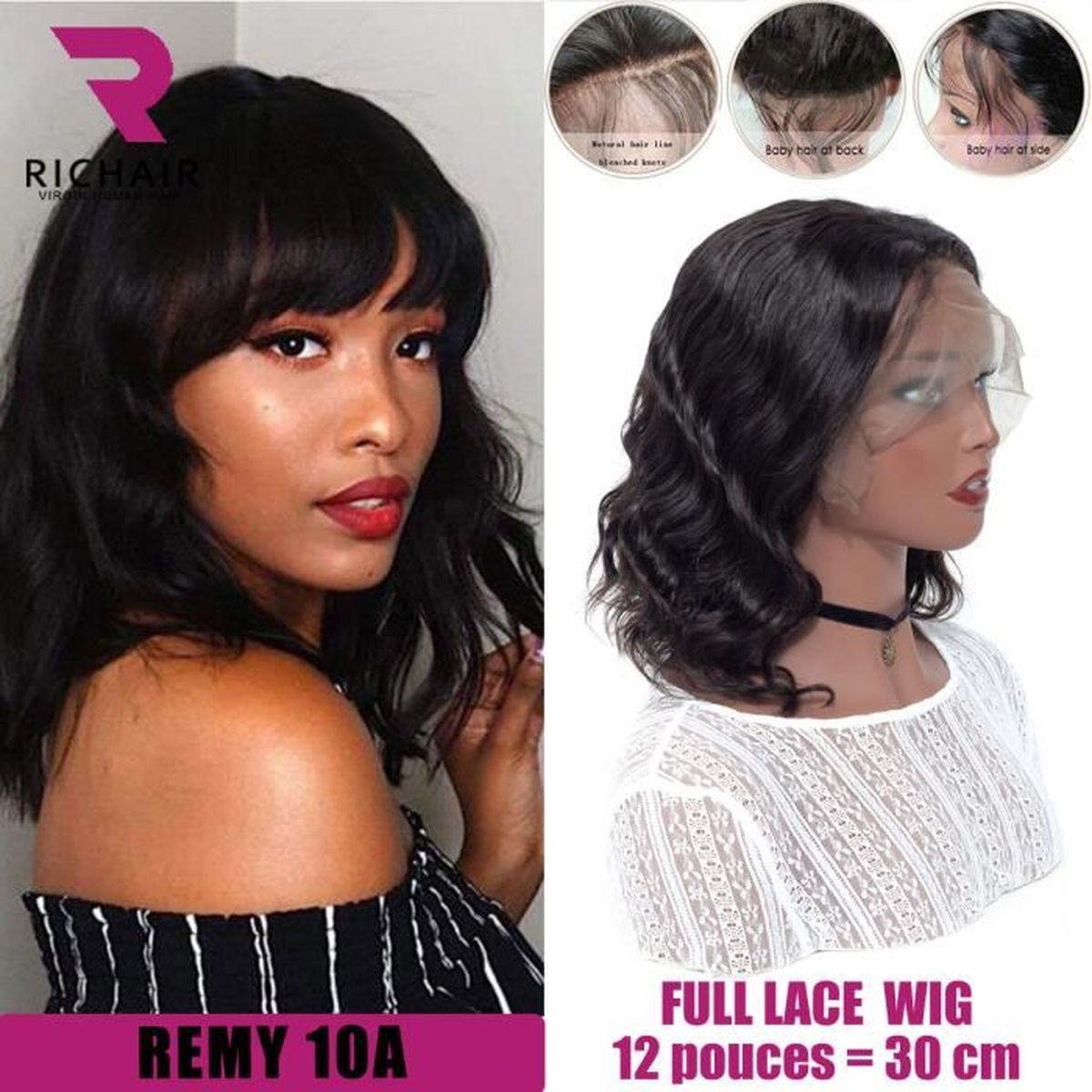 perruque femme full lace