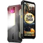 Ulefone Armor 24 Smartphone Portable Incassable 24Go+256Go 64MP 22000mAh Lampe LED 1000 Lum, 6.78" FDH+ Smartphone Incassable Noir