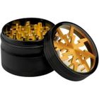 BRAND Grinder - Window - Aluminium - 4 Parties - Diamètre 62 mm - Noir Doré