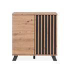 CALICOSY - Buffet 2 Portes Décor Chêne Artisan L80 cm - LUBLIN - Bois clair