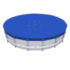 Bâche de protection réversible 4 saisons pour piscine hors sol - Ronde 5,49 m - 150 gsm - Bleu et gris - Linxor
