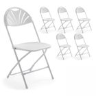Lot de 6 chaises pliantes blanches - MOB EVENT PRO - Classique - Intemporel - Acier et résine plastique