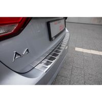 Protection de seuil de coffre chargement en acier pour Audi A4 B9 Avant 2015- [Argent brossé]