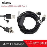 USB2.0 Micro USB type c Endoscope Inspection Endoscope caméra HD 5.5mm 6 lampes LED réglables avec 20M câble I*TR039