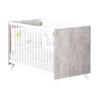 Lit bébé - 120 x 60 cm - Babyprice Scandi gris - En bois