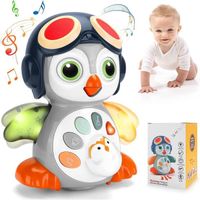 Jouet musical pour bébés de 6 à 12 mois, jouet de Pingouin avec musique et lumières LED pour développement interactif des enfants