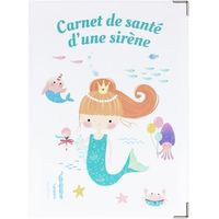Protège carnet santé enfant couleur motif sirene Color Pop - France 22 x 16 cm