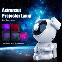 Projecteur d'astronaute ciel étoilé galaxie étoiles lampe LED, avec USB et télécommande, 8 types d'effets de nébuleuse