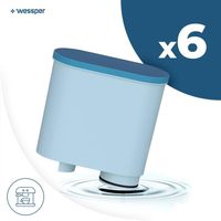 Lot de 6 filtres à eau Wessper pour cafetière Saeco HD8824/09