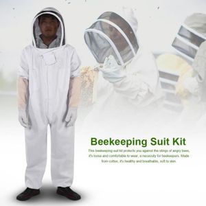 MATÉRIEL SYSTÈME NICOT Kit de costume d'apiculture professionnel  Équipement de protection d'apiculteur (costume d'apiculture+paire de gants)(XL)---SEV