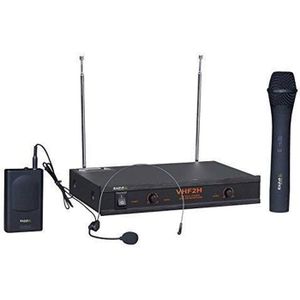 MICROPHONE Ibiza -   VHF2H Microphone sans fil Noir