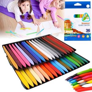 6 crayons à la cire - Bébé - Enfants - Maxi format - Lefranc