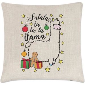 Cute llama alpaga coussin En lin-Feel Tissu 17x17/" Carré Original style Vintage