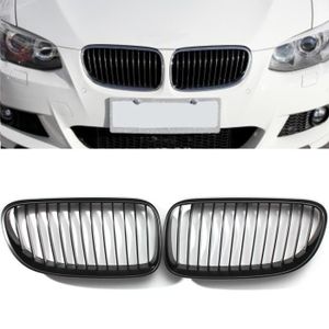 2 GRILLE DE CALANDRE NOIR BRILLANT BMW SERIE 3 E92 COUPE ET E93 CABRIOLET PHASE
