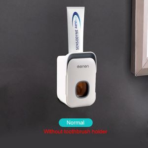 PORTE SECHE-CHEVEUX Accessoires salle de bain,Distributeur automatique de dentifrice support mural porte brosse à dents anti poussière - Type gray